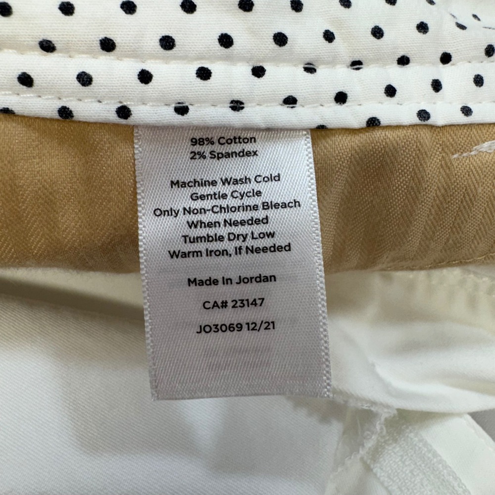 Talbots Perfect Short Women Size 12 White Cotton Blend Bermuda Shorts - Picture 4 of 8